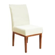 3 Forro de Cadeiras de Malha com Elástico Creme