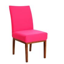 3 Forro de Cadeiras de Malha com Elástico Pink