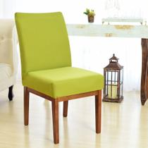 3 Forro de Cadeiras de Malha com Elástico Verde - Charme do Detalhe