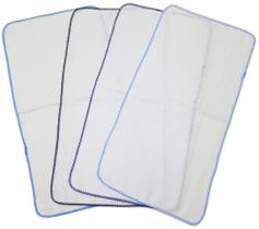 3 Fralda Quadriculada De Ombro 33x68cm Com Crochê