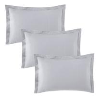 3 Fronhas Avulsas Toque Acetinado 3 Abas Cimento Queimado 50cm x 70cm Altenburg