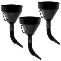 3 Funil Plastico Grande Multiuso Abastecimento Óleo Gasolina