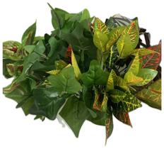 3 Galhos de Buquê de Folhagem Sortida Artificial Decoração Arranjo Muro Parede,