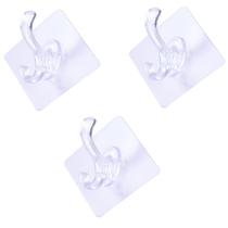 3 Ganchos Cabide Adesivo Suporte De Parede Cozinha Banheiro