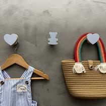 3 Ganchos de parede Coração e Urso decoração infantil safari