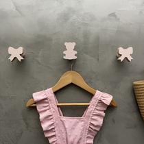 3 Ganchos de parede Laço e Urso decoração infantil animais