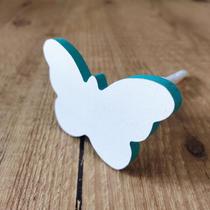 3 Ganchos penduradores de parede Borboleta MDF laminado