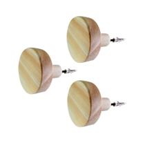 3 Ganchos Penduradores de Parede em Pinus 20mm Bola 3 Ganchos Penduradores de Parede em Pinus 20mm Bola