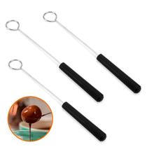 3 Garfos de Chocolate Redondos Para Banhar Pão de Mel Bombom Frutas Doces Hercules Mundial