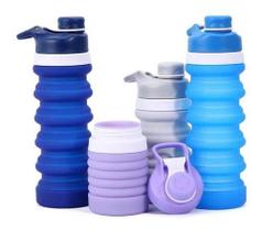3 Garrafa Retrátil De Silicone Bpa Free 550ml Pronta Entrega
