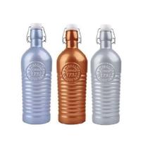 3 Garrafas de Vidro 300ml Retrô Metalica Tampa Hermética 3 Garrafas de Vidro 300ml Retrô Metalica Tampa Hermética