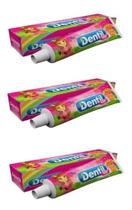 3 Gel Dental Dentil Kids Infantil Flúor Vegano - Tutti Fruit