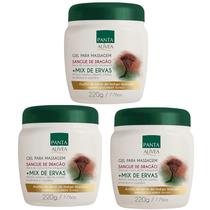 3 Gel para Massagem Panta Sangue de Dragão Mix de Ervas 220g