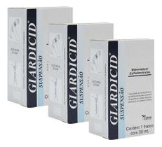 3 Giardicid Suspensão 50ml Tratamento Giardia Cão Gato Cepav 3 Giardicid Suspensão 50ml Tratamento Giardia Cão Gato Cepav