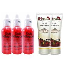 3 Gota Milagrosa + 2 Loção Hidratante Pé Feito 50g