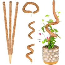 3 Haste 80cm De Fibra de Coco Para Plantas Bastão Estaca Flexível