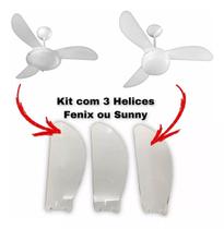 3 Hélice Pás Plastica Branca Ventilador Teto Ventisol Fênix 3 Hélice Pás Plastica Branca Ventilador Teto Ventisol Fênix