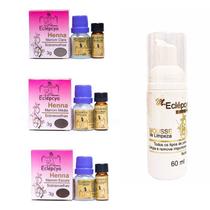 3 Henna Sobrancelhas Eclépcya 3g + Mousse de Limpeza