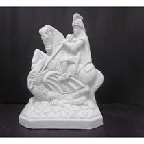 3 Imagem De São Jorge Em Gesso Cru 20 cm preço de fabrica 3 Imagem De São Jorge Em Gesso Cru 20 cm preço de fabrica