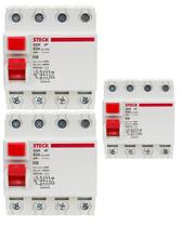 3 Interruptor Diferencial Residual Dr 63a 4 Polos 30ma Steck