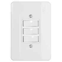 3 Interruptor Simp 10A 250V C/Pl Mill Mec