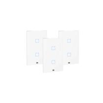 3 Interruptor Touch Wifi Rf Com Placa 4x2 Whome 2 Canais 3 Interruptor Touch Wifi Rf Com Placa 4x2 Whome 2 Canais