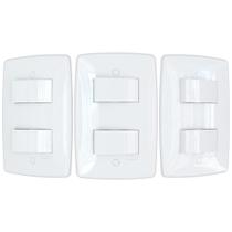 3 Interruptores de Luz Duplo Paralelo Three Way Branco Finesse+ B.lux