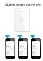 3 Interruptores de luz inteligente wifi rf433 s/ neutro 110V