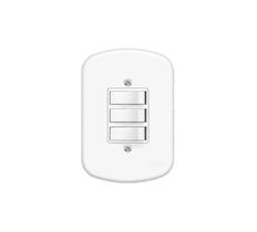 3 Interruptores Simples 10a/250v - Blanc