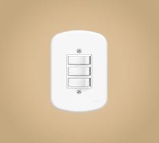 3 Interruptores Simples 10a/250v Blanc - Fame 3 Interruptores Simples 10a/250v Blanc - Fame