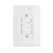 3 Interruptores simples com placa Mec Tronic 3 Interruptores simples com placa Mec Tronic