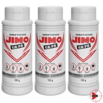 3 Jimo Inseticida Pó Anti Formigas Baratas Pulgas Traças 100g