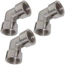 3 JOELHO COTOVELO FÊME 90º ROSCA 1/2 BSP EM LATÃO NIQUELADO 3 JOELHO COTOVELO FÊME 90º ROSCA 1/2 BSP EM LATÃO NIQUELADO
