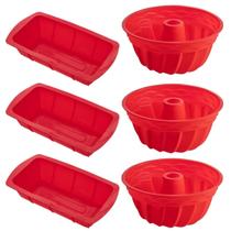 3 Jogo Formas Silicone Espiral 23,5cm e para Pães Sortida 3 Jogo Formas Silicone Espiral 23,5cm e para Pães Sortida