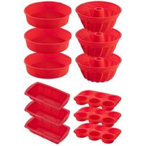 3 Jogo Formas Sortida Redonda Espiral Pães Cupcake Silicone