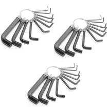 3 Jogos De Chave Allen de 1,5mm A 10mm Com 10 Peças Cada 3 Jogos De Chave Allen de 1,5mm A 10mm Com 10 Peças Cada