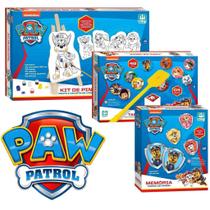 3 Jogos Patrulha Canina Kit Pintura + Tapa Na Mesa + Memória - Nig 3 Jogos Patrulha Canina Kit Pintura + Tapa Na Mesa + Memória - Nig