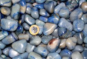 3 kg de Quartzo Azul Celeste Rolado - Pedra Natural de 30 a 45mm - Classe B