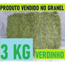3 KG Feno Tifton 85 Verdinho Para Porquinho da India, Coelho E Roedores em Geral.