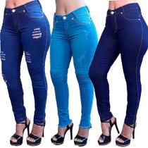 3 Kit Calças Feminina Jeans Qualidade 3 Kit Calças Feminina Jeans Qualidade