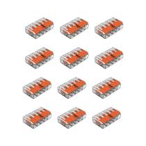 3 Kit Conector Para 5P 32A 440 4mm RIG 4 Peças Wago 221-415 3 Kit Conector Para 5P 32A 440 4mm RIG 4 Peças Wago 221-415