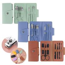3 Kit Cortador De Unha Em Aço Inoxidável Portátil Com Estojo 7 Peças