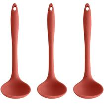 3 Kit de Conchas Silicone Cozinha Sopa Caldo Feijão OU Terracota Talher Utensílios 3 Kit de Conchas Silicone Cozinha Sopa Caldo Feijão OU Terracota Talher Utensílios