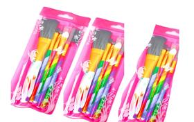 3 Kit de pincéis arco-íris ideais para maquiagem com 5 unidades cada multifuncional