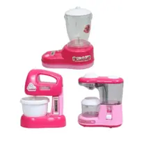 3 Kit Mini Eletrodoméstic Batedeira Cafeteira Liquidificador
