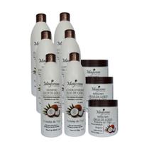 3 Kit Óleo De Coco Naturiun Maycrene ( Shamp + Cond + Másc )