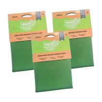 3 Kit Pano Mágico Limpa Vidros e Espelhos Sem Fiapos Com Agua Akora Original Verde Musgo Remove Marcas de Gordura Deixa Vidros e Espelhos Cristalinos