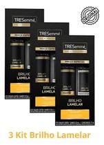 3 Kit Tresemmé Shampoo 350m Condicionador 175 Brilho Lamelar