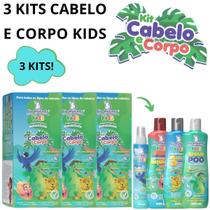 3 Kits Higiene Infantil Recém Nascido Kit Cabelo Corpo Kids!