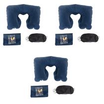 3 Kits Para Viagem Familia - Almofada - Tapa Olho e Protetor Auricular 3 Kits Para Viagem Familia - Almofada - Tapa Olho e Protetor Auricular